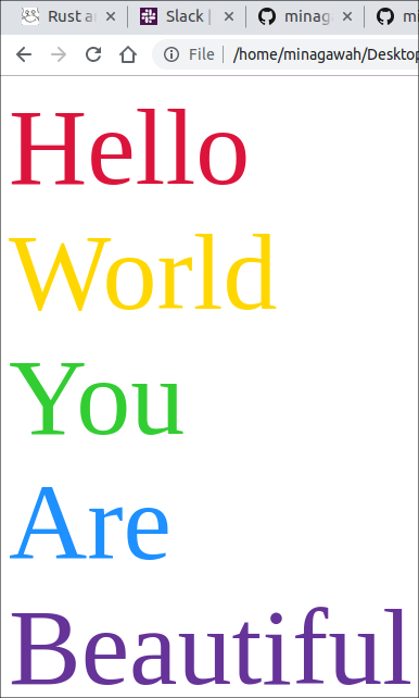 Hello World You Are Blue in Rainbow Colors